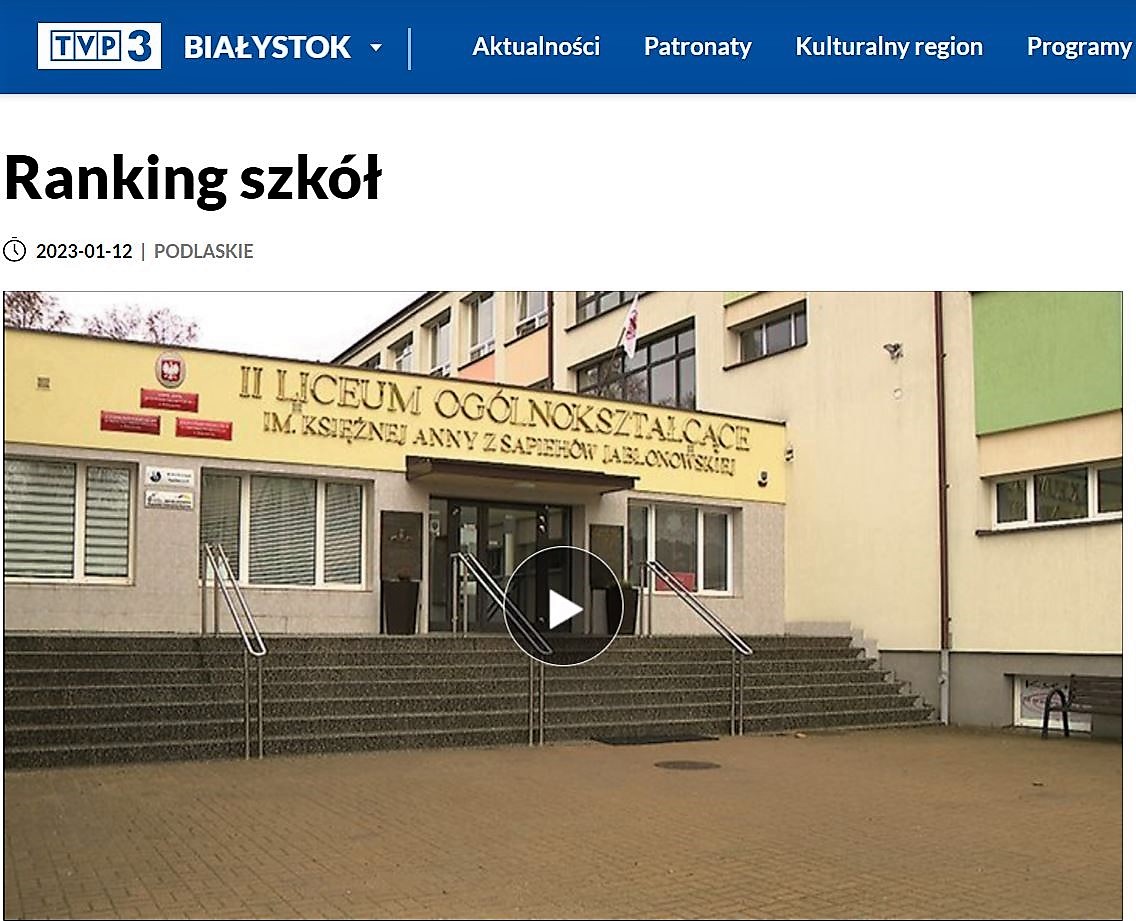 link: Ranking Szkół - TVP Białystok