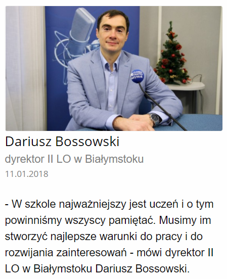 Gość Radia Białystok - Pan dyrektor