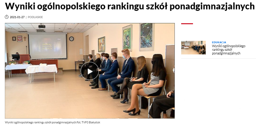 O Rankingu Perspektywy w TVP3 Białystok