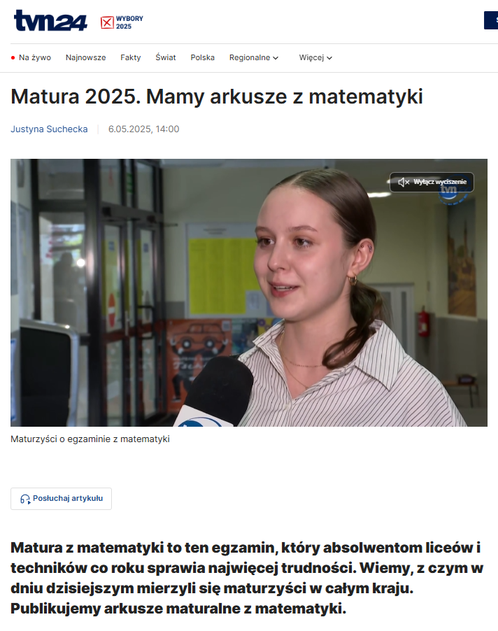 matura tvn 2025
