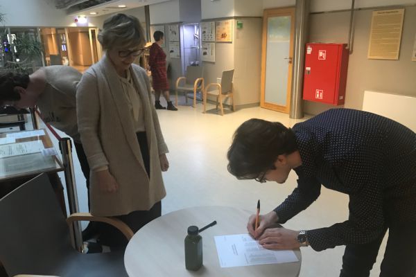 Zawody rejonowe Olimpiady Biologicznej w Auli Wydziału Biologii Uniwersytetu w Białymstoku