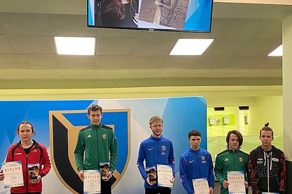 Michał Januszewski na podium