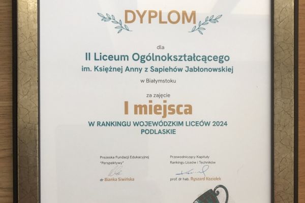 Ranking Wojewódzki Liceów i Techników 2024- kliknięcie spowoduje powiększenie zdjęcia Ranking Wojewódzki Liceów i Techników 2024