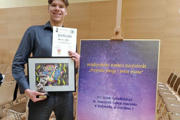 Marcel z nagrodą - Konkurs Recytatorski