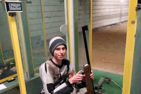 Aleksander Trochimczyk przed strzelaniem