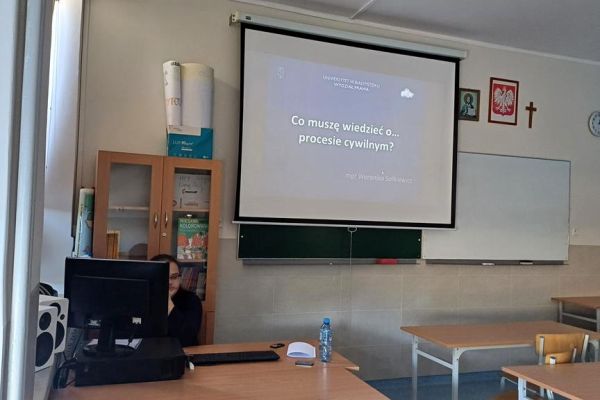 Prelekcja nt. podstawowych zasad procesu cywilnego - kliknięcie spowoduje powiększenie zdjęcia Prelekcja nt. podstawowych zasad procesu cywilnego