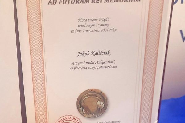 Uroczystość wręczenia Medali Diligentiae – za pilność - kliknięcie spowoduje powiększenie zdjęcia