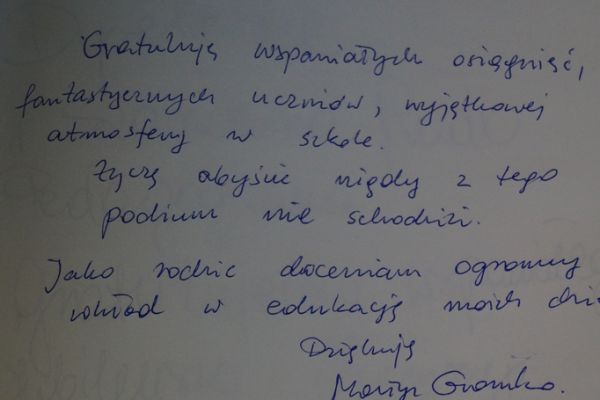 Wpis do kroniki - absolwent 2010