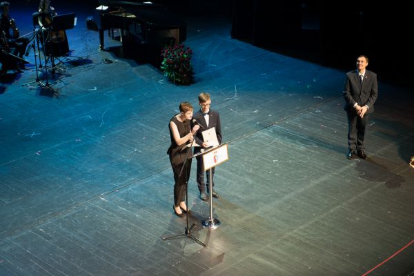 Przemówienie nagrodzonych uczniów