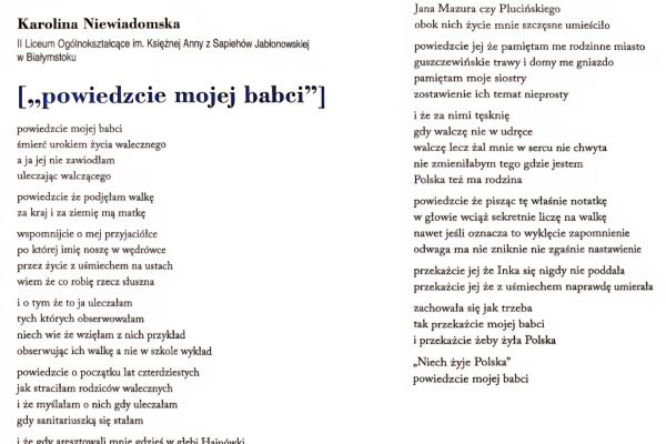 Poetycki debiut uczennic 2025 