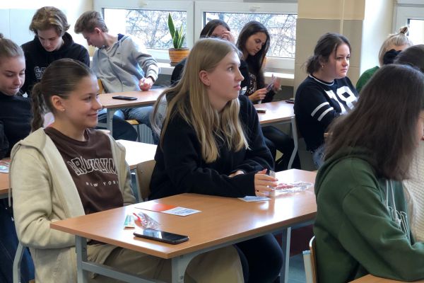 Uczestnicy spotkania w klasie