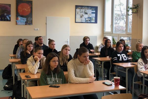 Uczestnicy spotkania w klasie