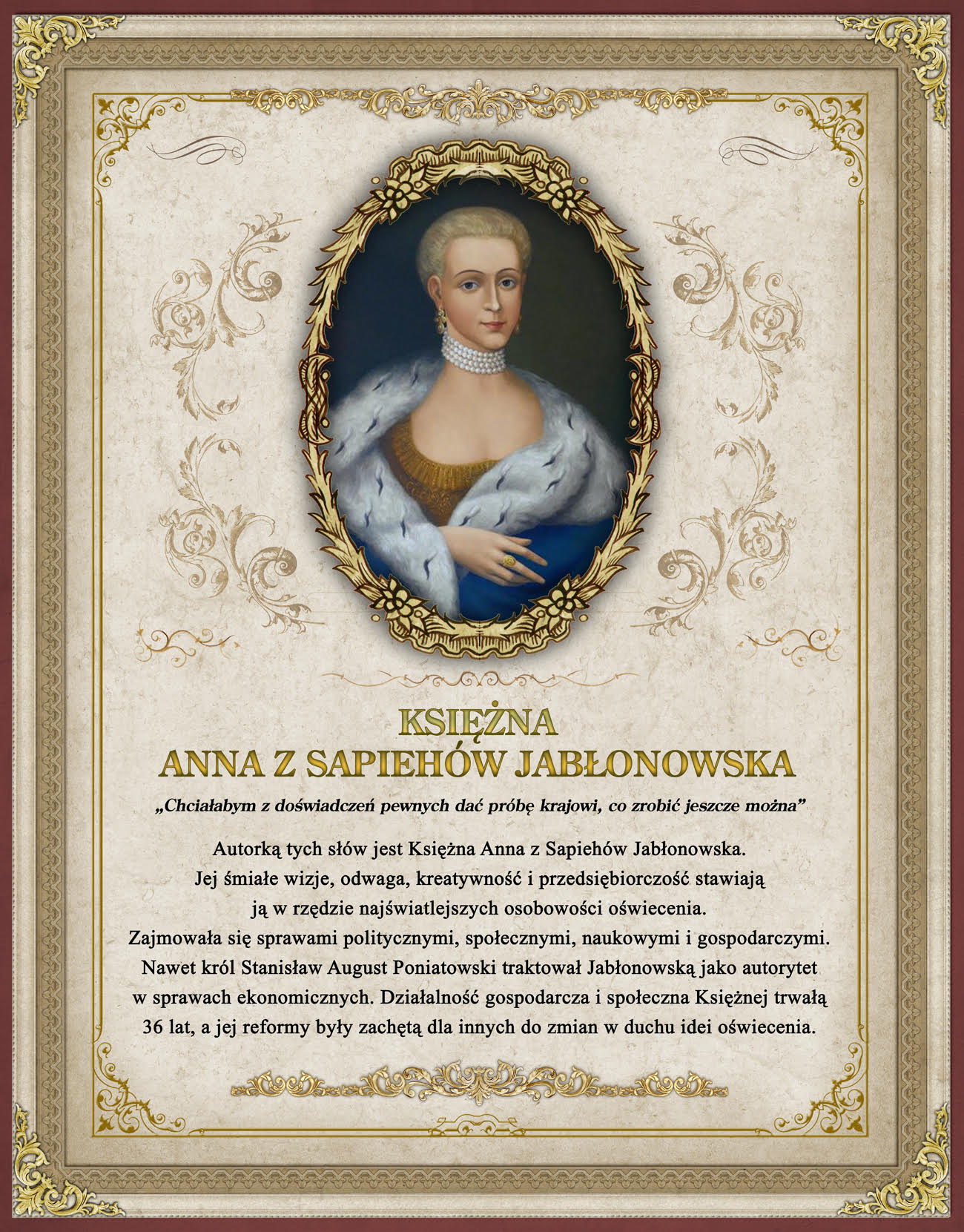 Księżna Anna z Sapiehów Jabłonowska